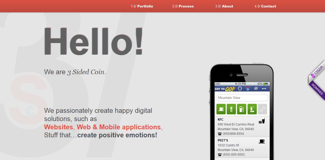 3 Sided Coin Website Screenshot