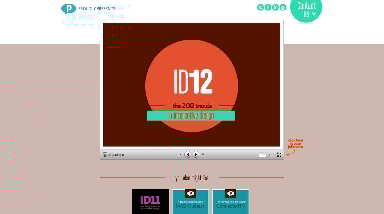 Design Trends 2012 by Prophets Website Screenshot