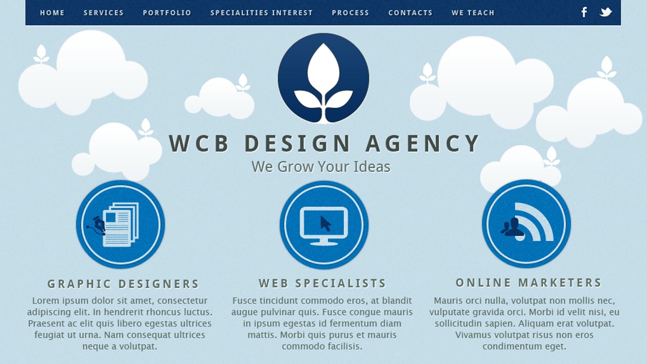 WCB Design Agency Website Screenshot