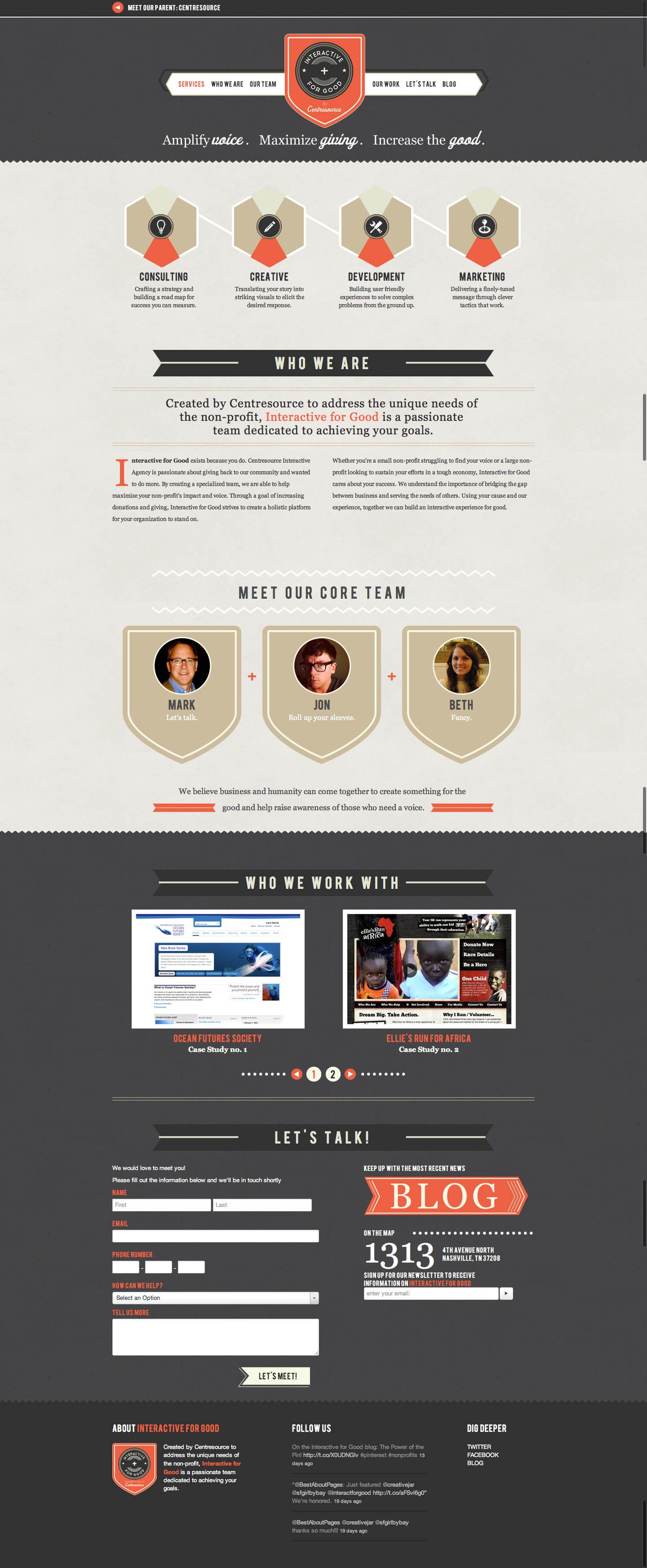 Interactive for Good Website Screenshot