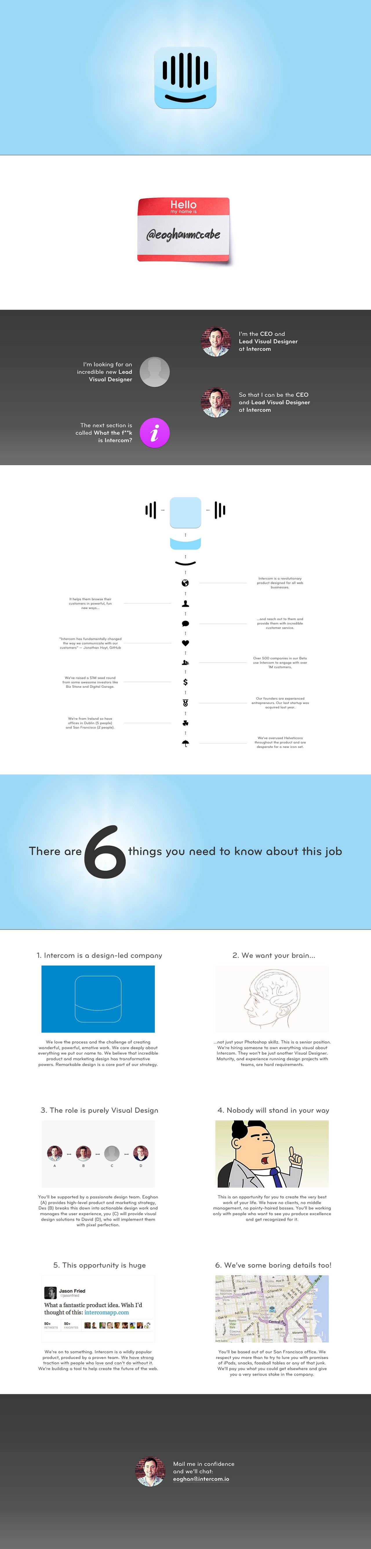 Intercom are hiring a Lead Visual Designer Website Screenshot