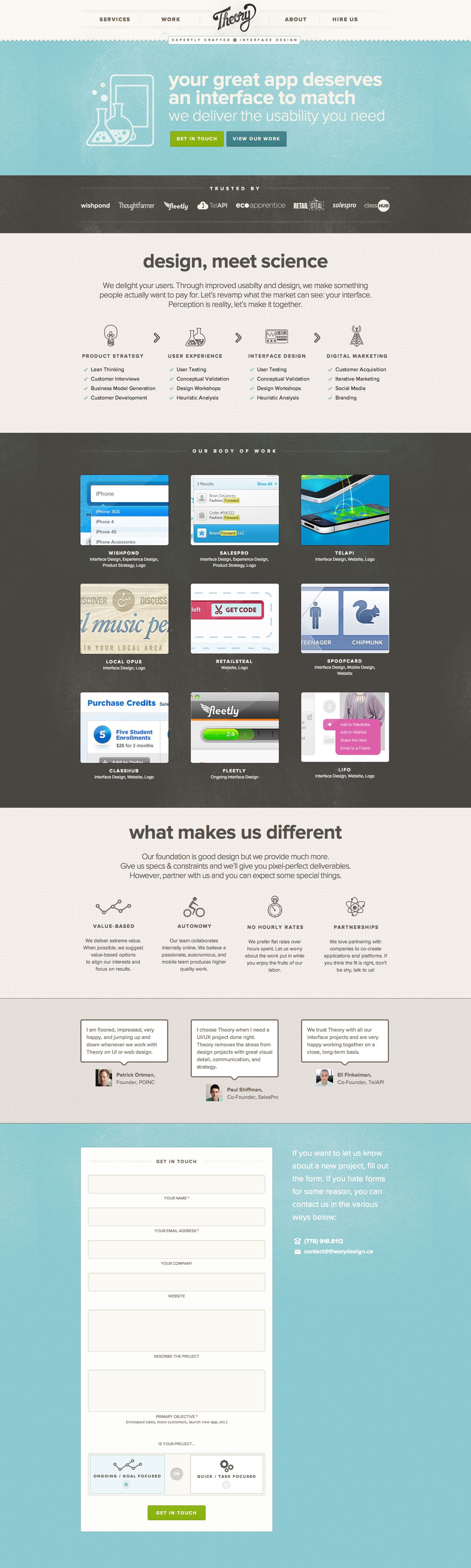 Theory Website Screenshot