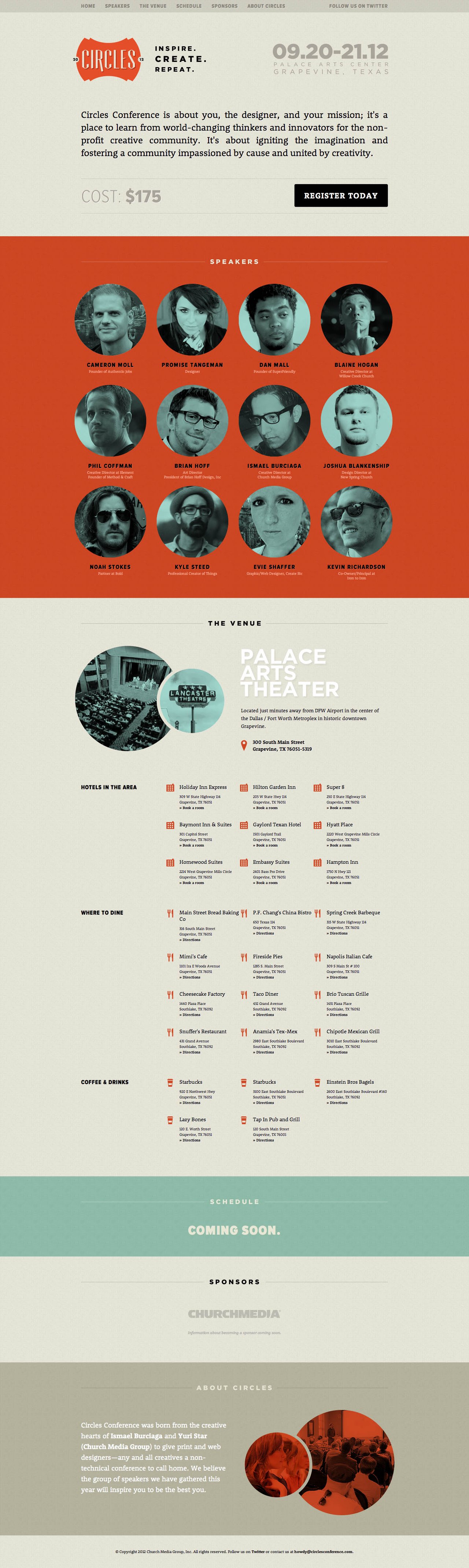 Circles Conference 2012 Website Screenshot