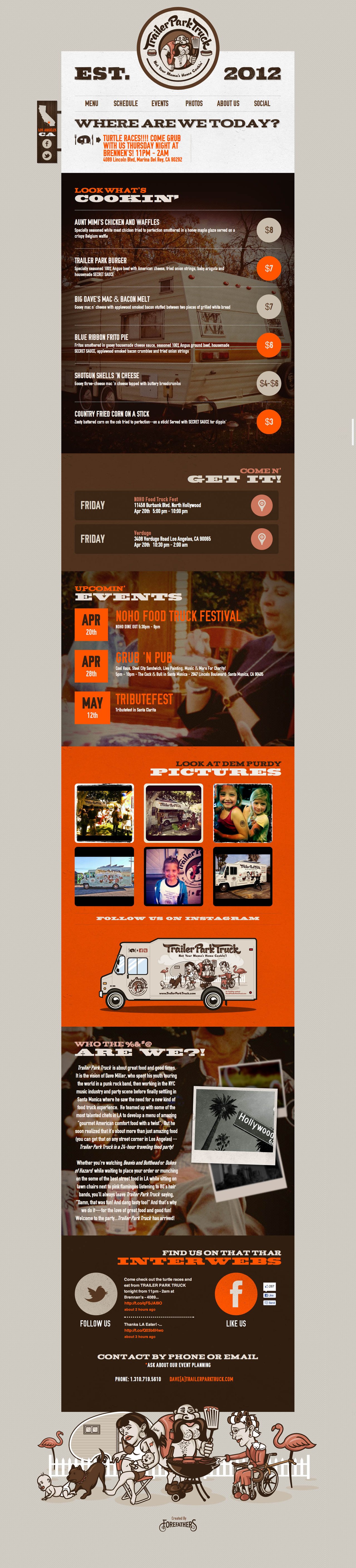 Trailer Park Truck Website Screenshot