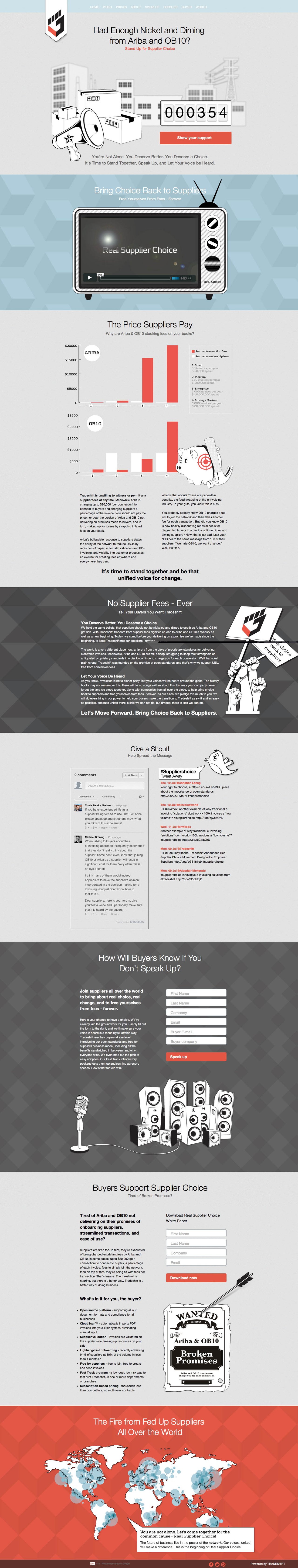 Real Supplier Choice Website Screenshot