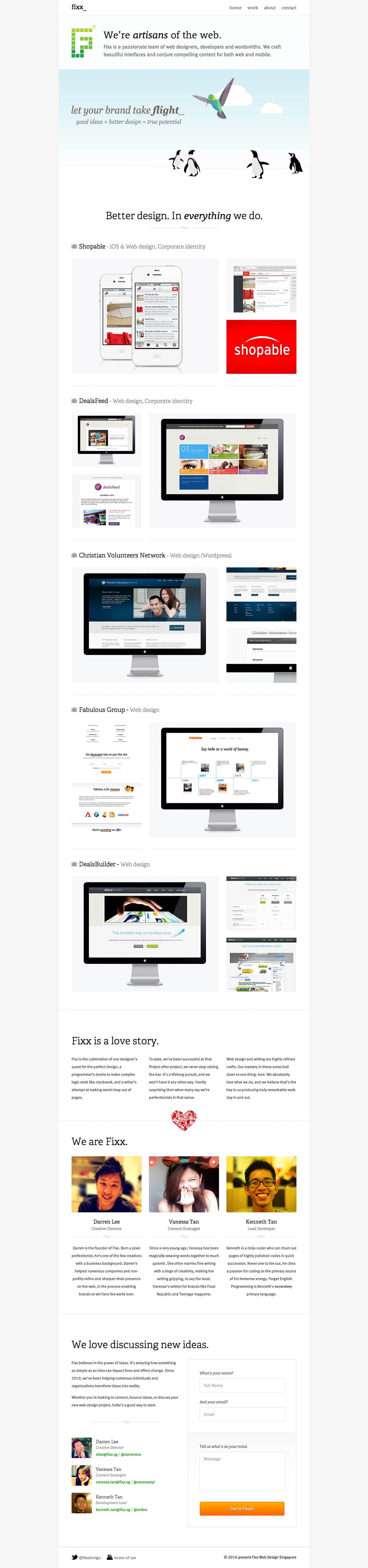 Fixx Design Website Screenshot