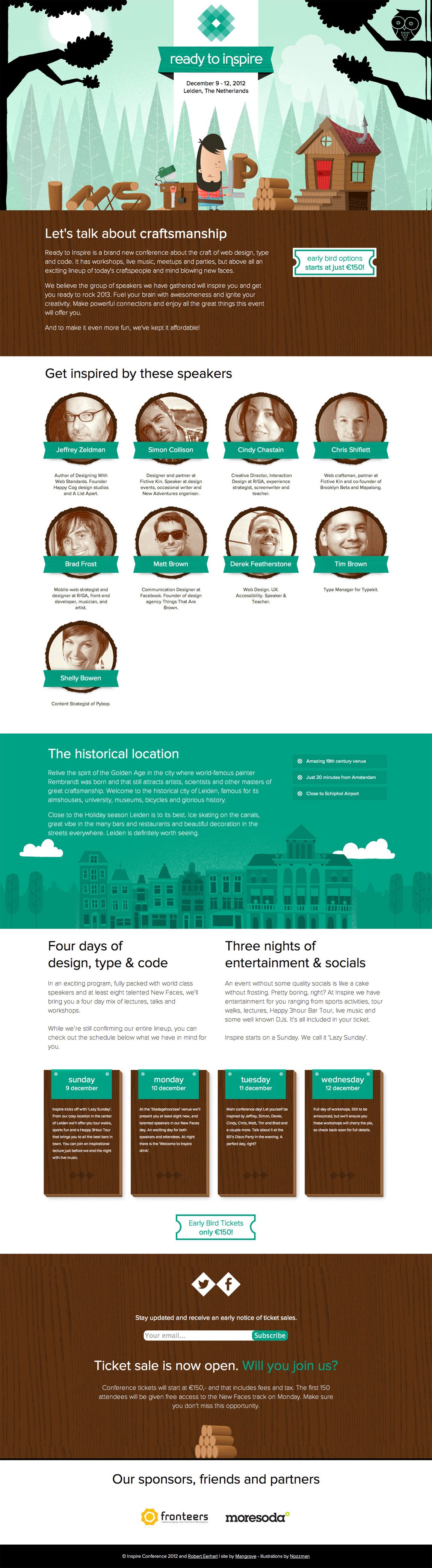 Inspire Conference 2012 Website Screenshot