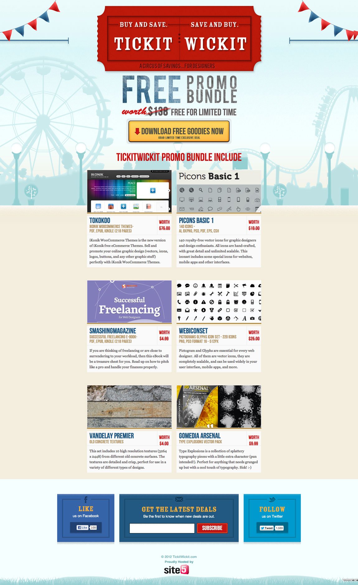 Tickit Wickit Website Screenshot