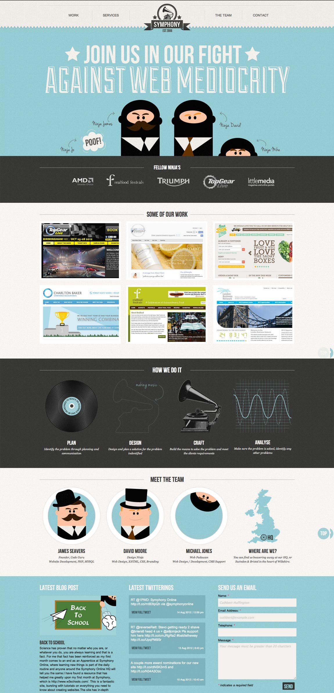 Symphony Online Website Screenshot