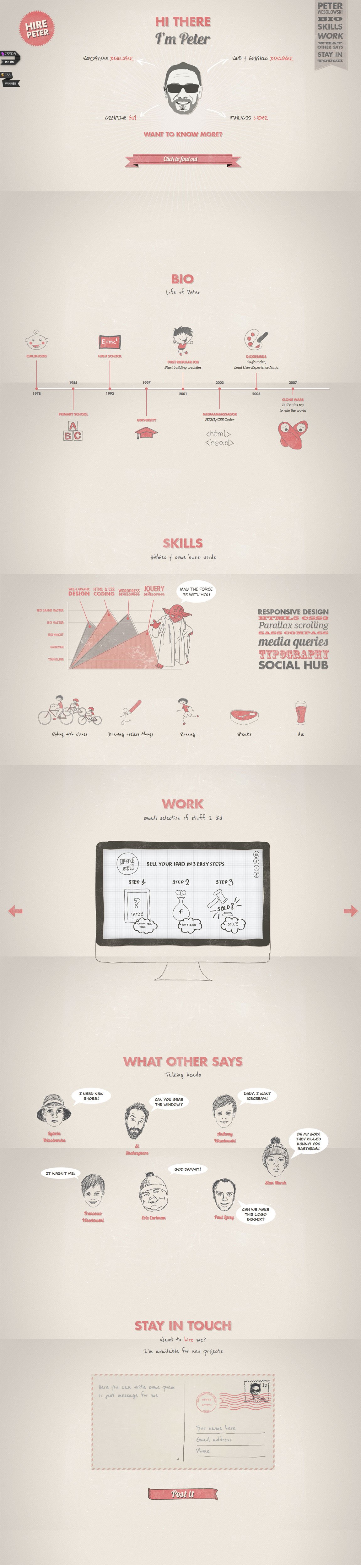 Peter Wesolowski Website Screenshot