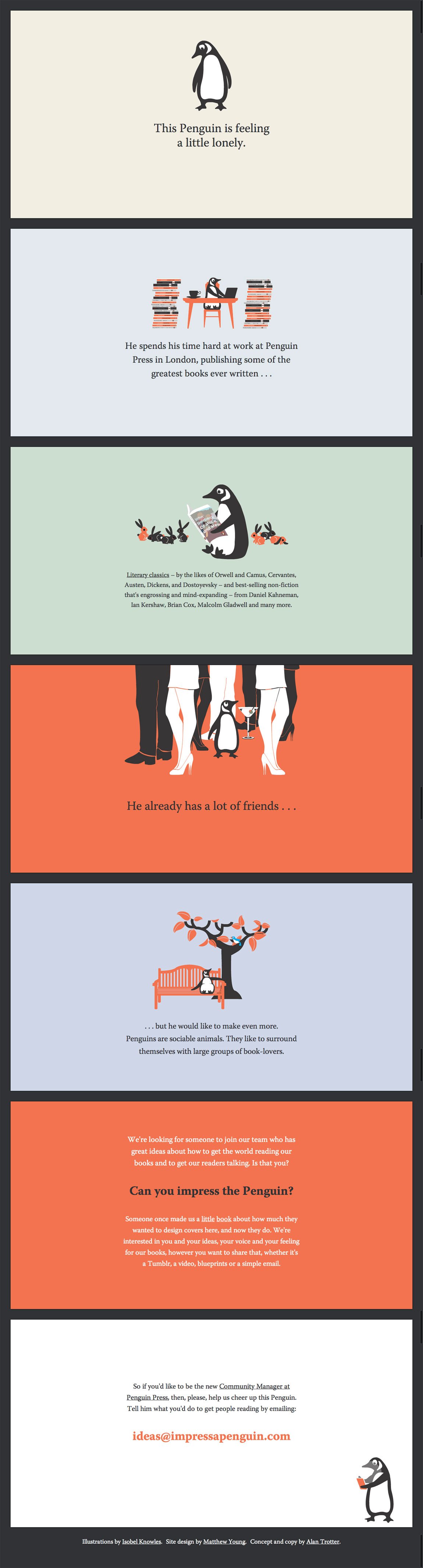 Impress A Penguin Website Screenshot