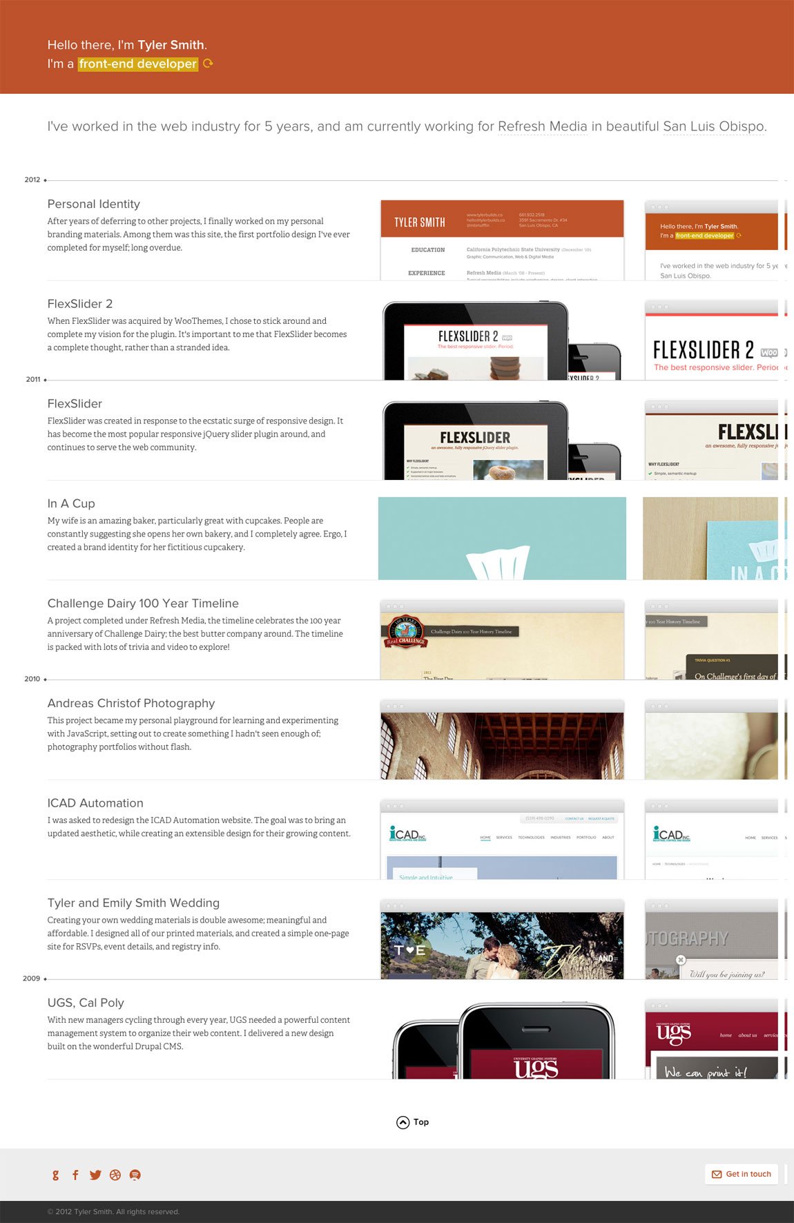 Tyler Smith Website Screenshot