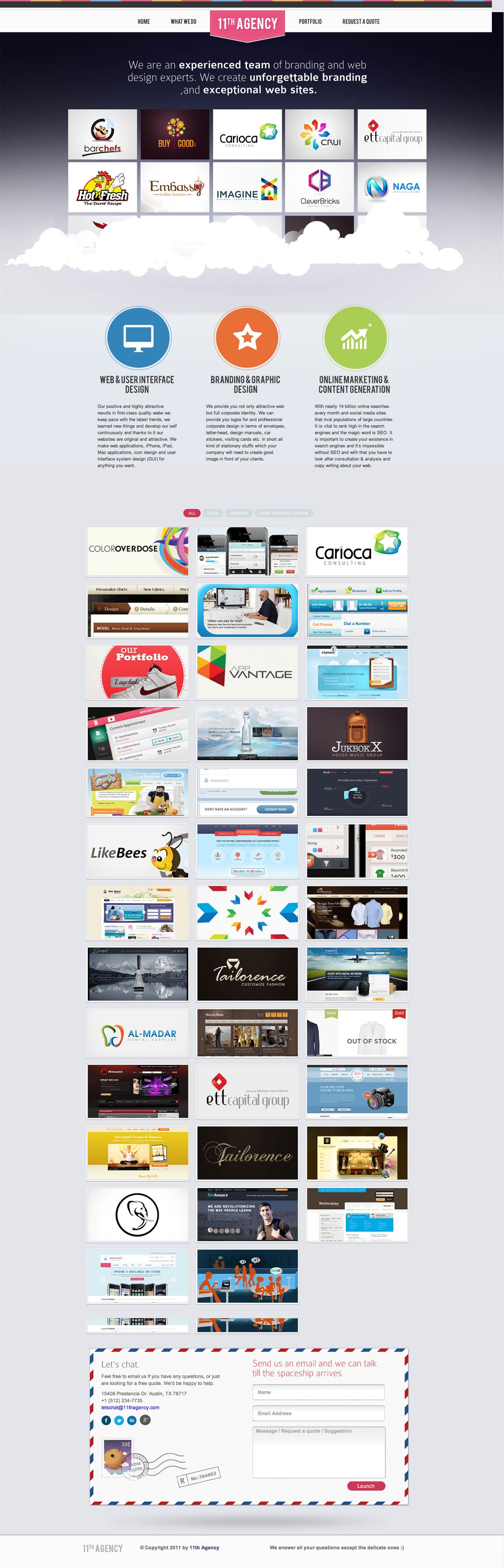 11th Agency Website Screenshot