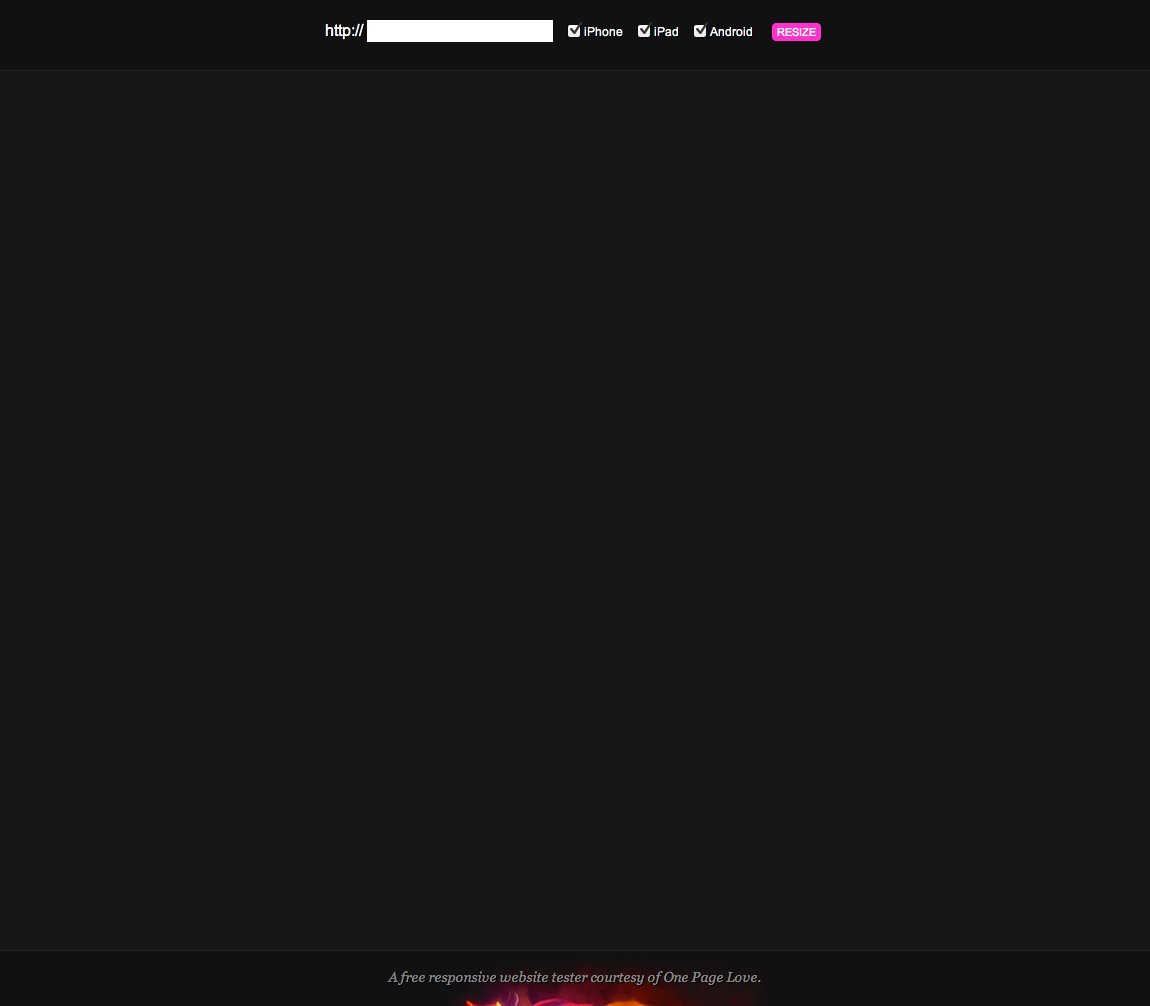 Responsive Tester Website Screenshot
