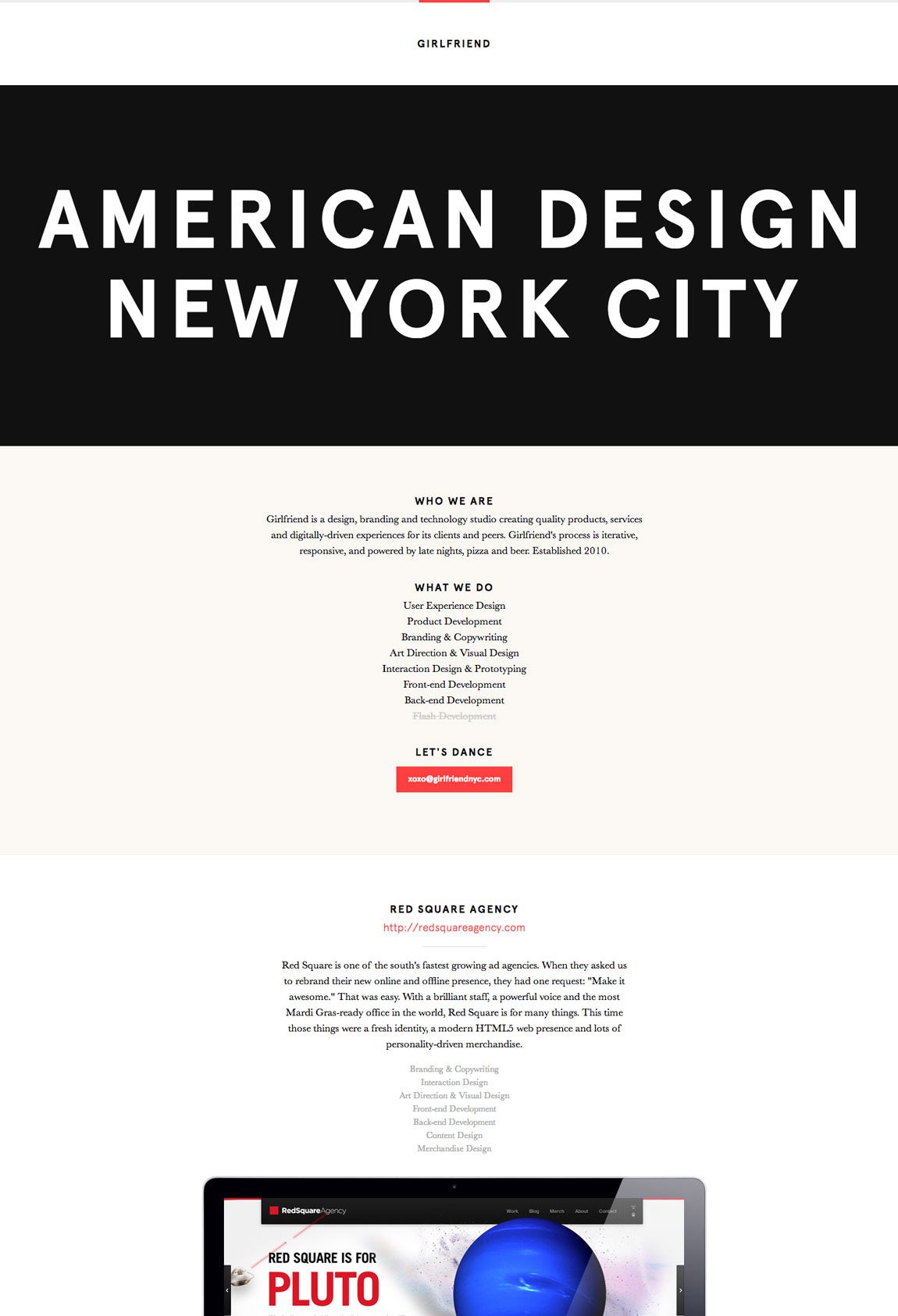 Girlfriend Website Screenshot