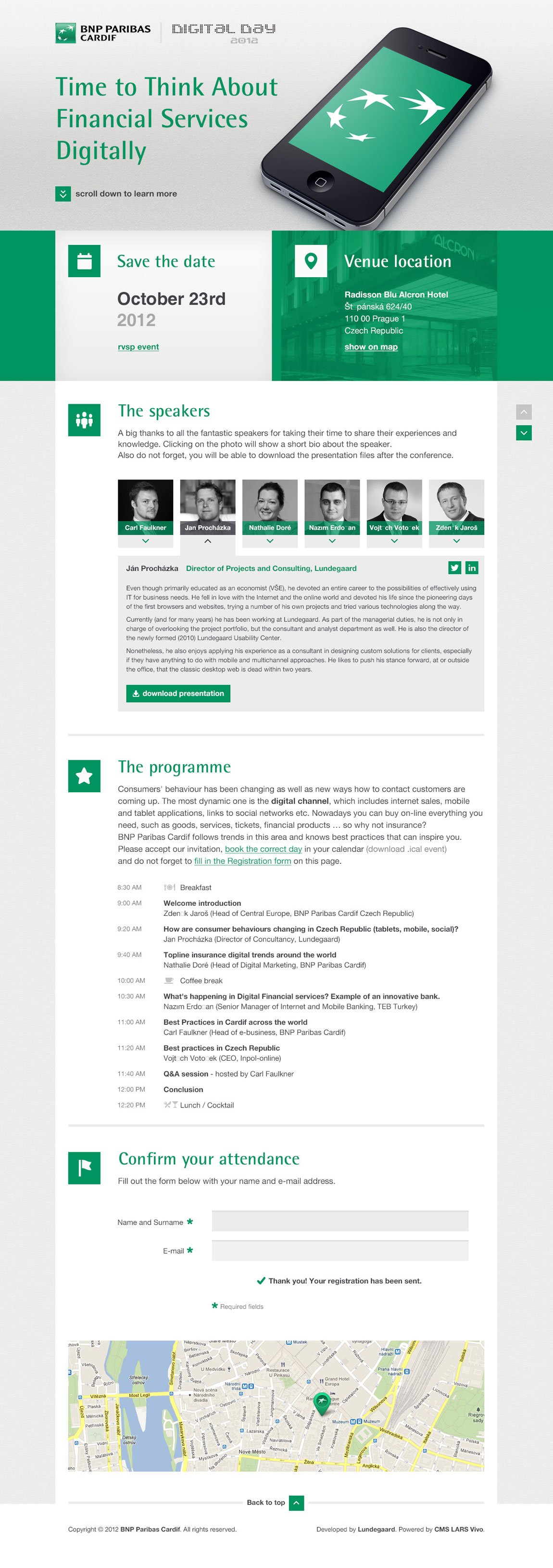 Digital Day 2012 | Cardif Website Screenshot