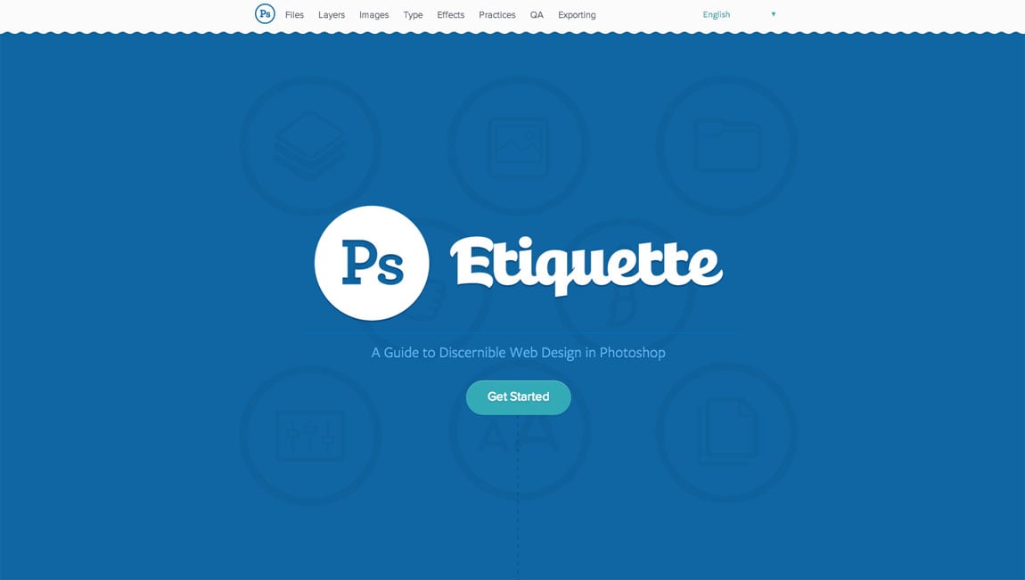 Photoshop Etiquette Website Screenshot