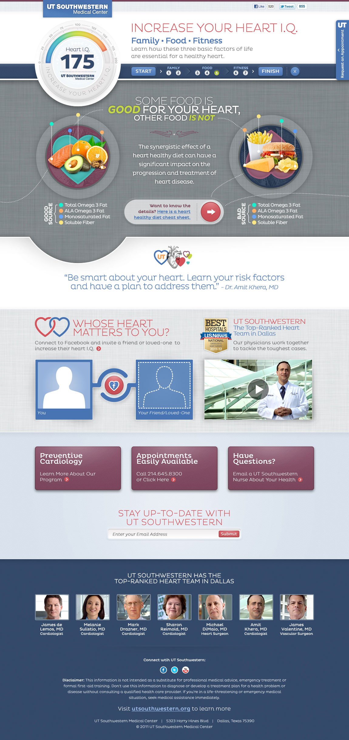 UTSW Heart IQ Website Screenshot