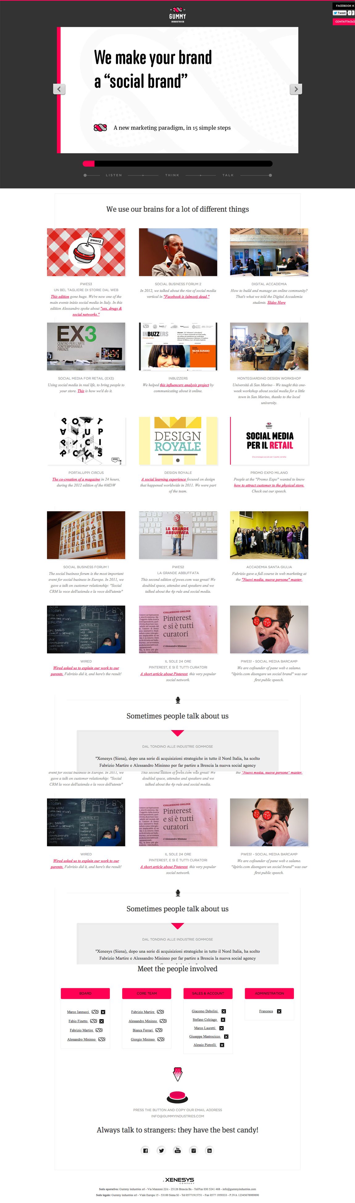 Gummy Industries Website Screenshot