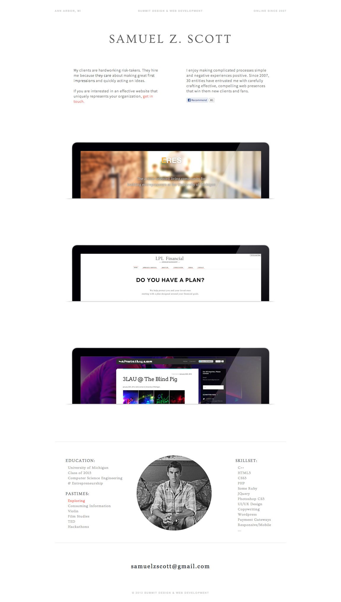 Summit Website Screenshot