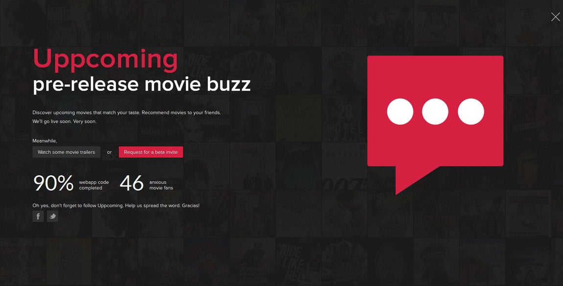 Uppcoming Website Screenshot