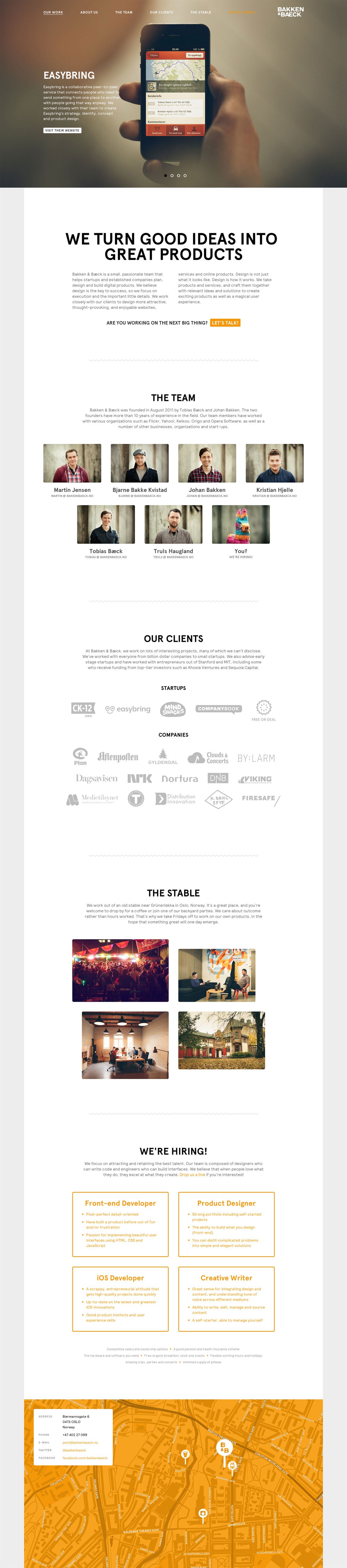 Bakken & Bæck Website Screenshot