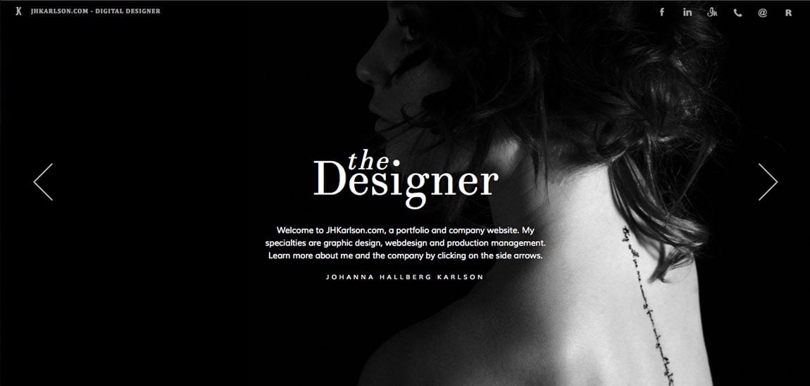 JH Karlson Website Screenshot