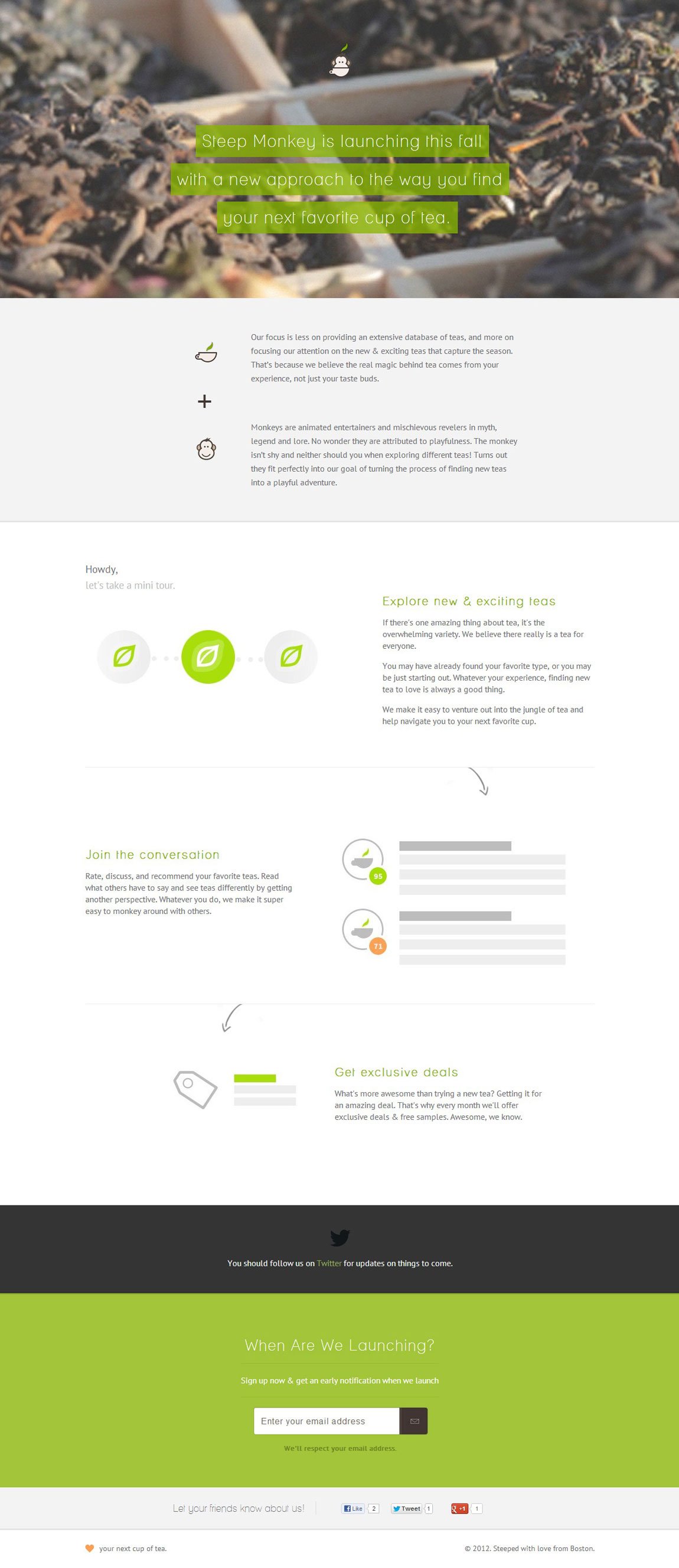 Steep Monkey Website Screenshot