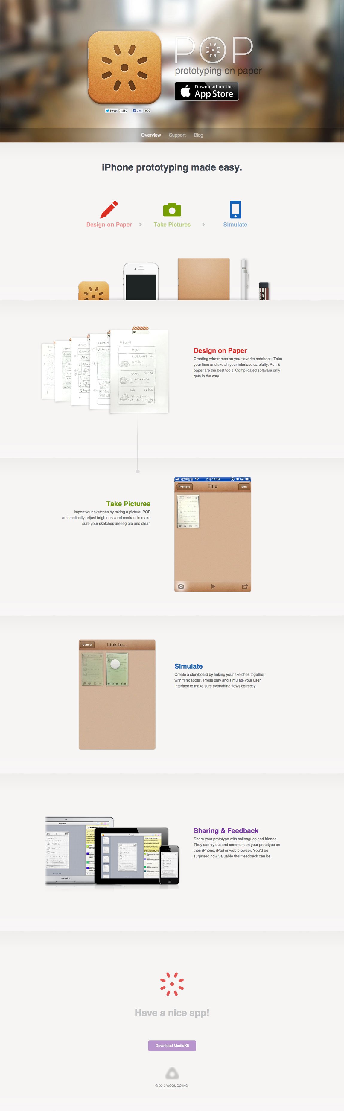 Prototyping on Paper App Website Screenshot