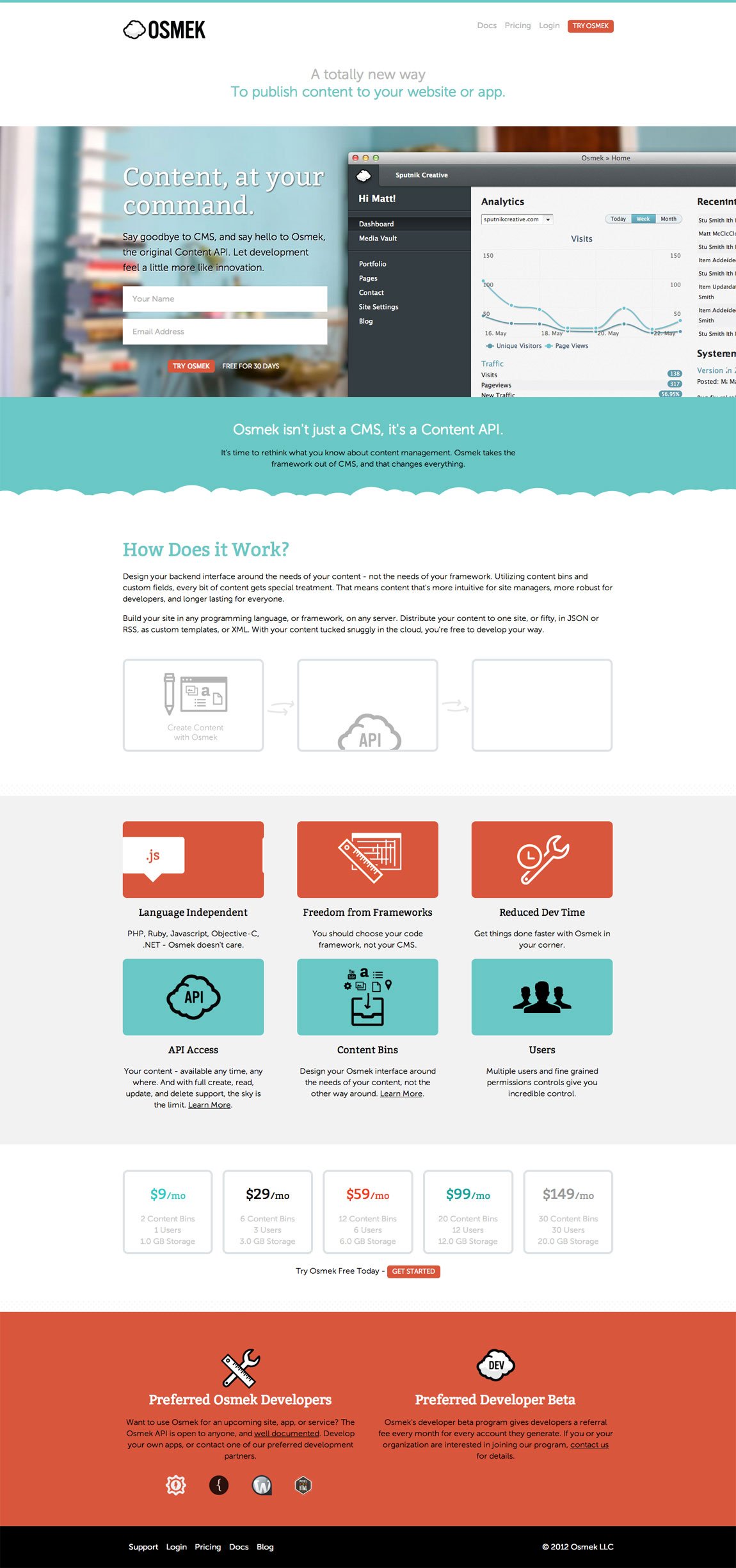Osmek Website Screenshot