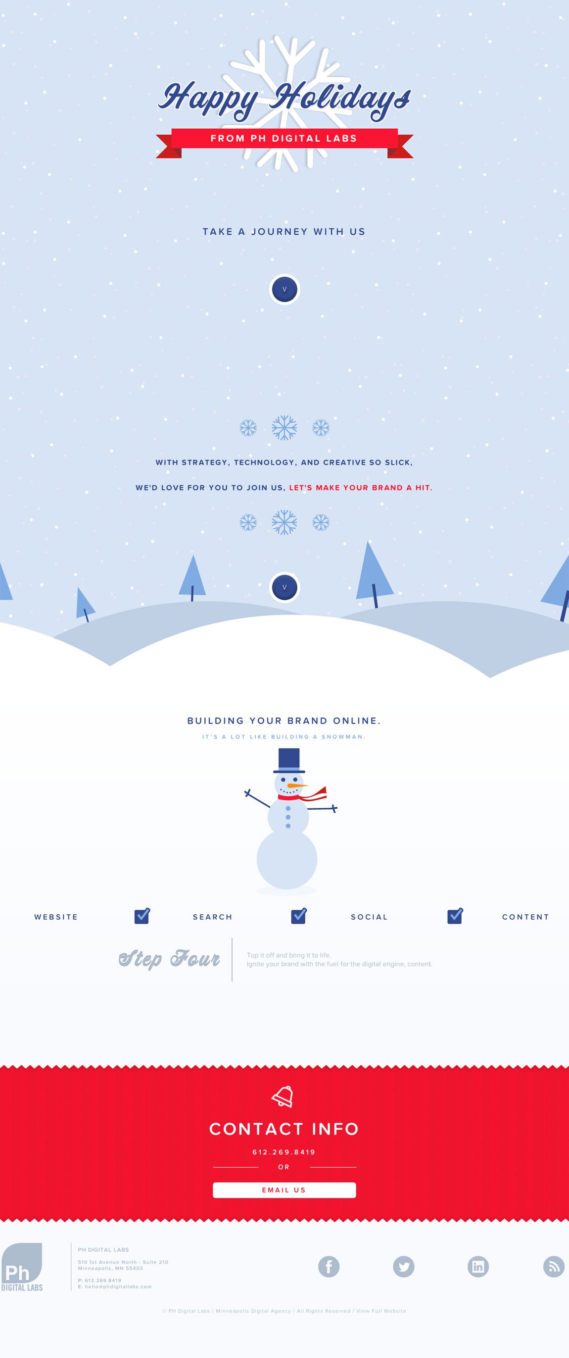 Happy Holidays from PH Digital Labs Website Screenshot