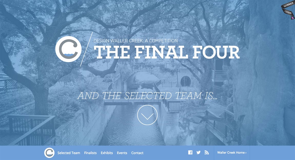 Waller Creek Final Four Website Screenshot