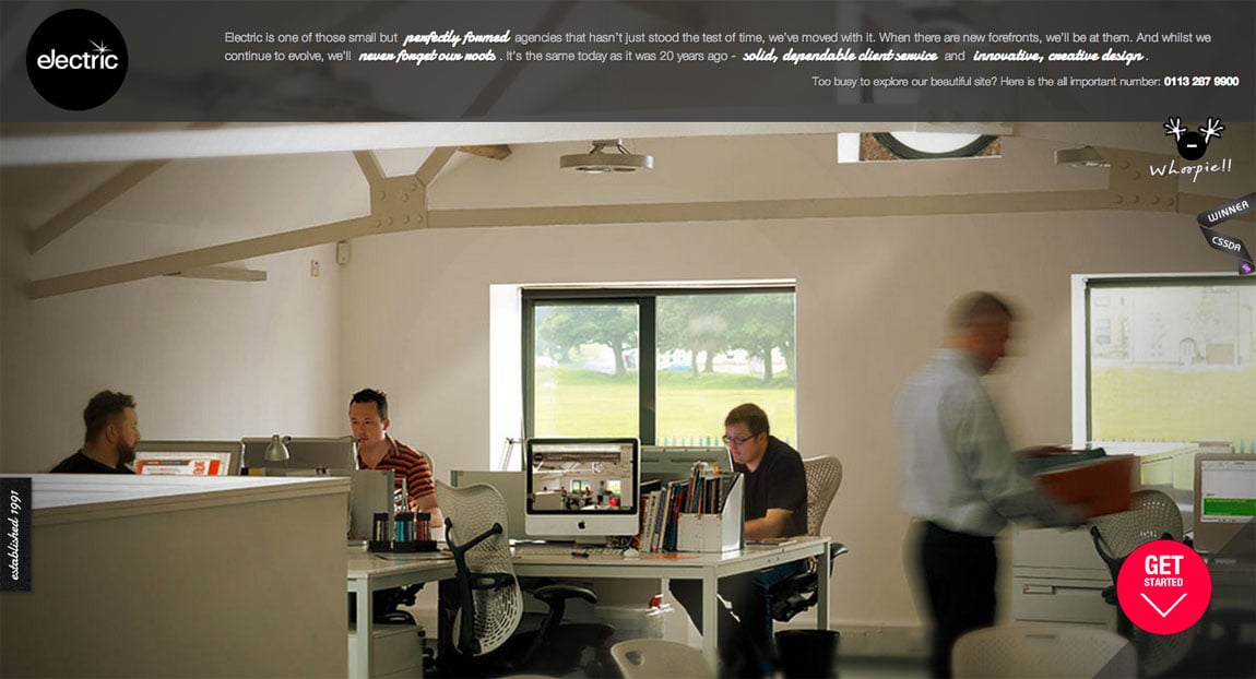 Electric Design Website Screenshot