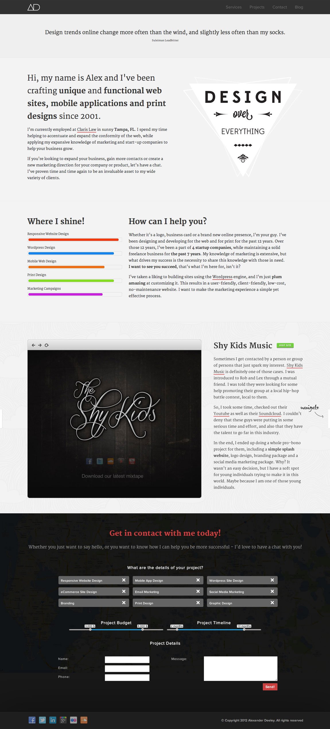 Alexander Deeley Website Screenshot