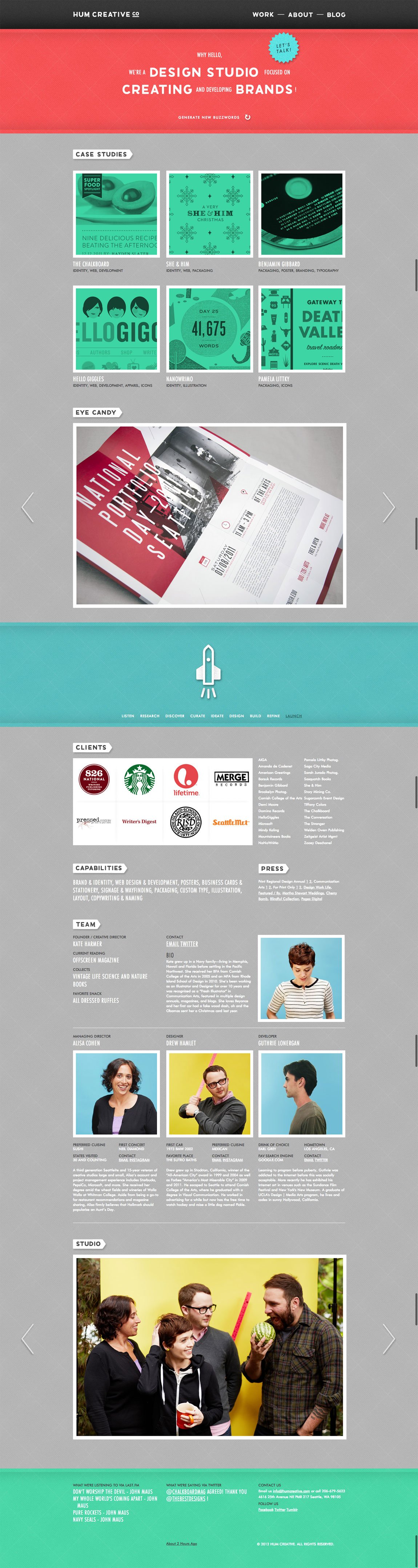 Hum Creative Co Website Screenshot