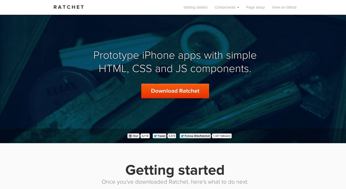 Ratchet Website Screenshot