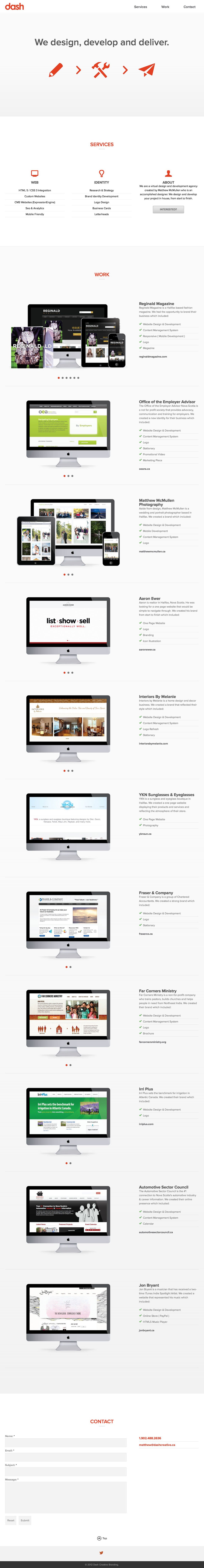 Dash – Creative Branding Website Screenshot