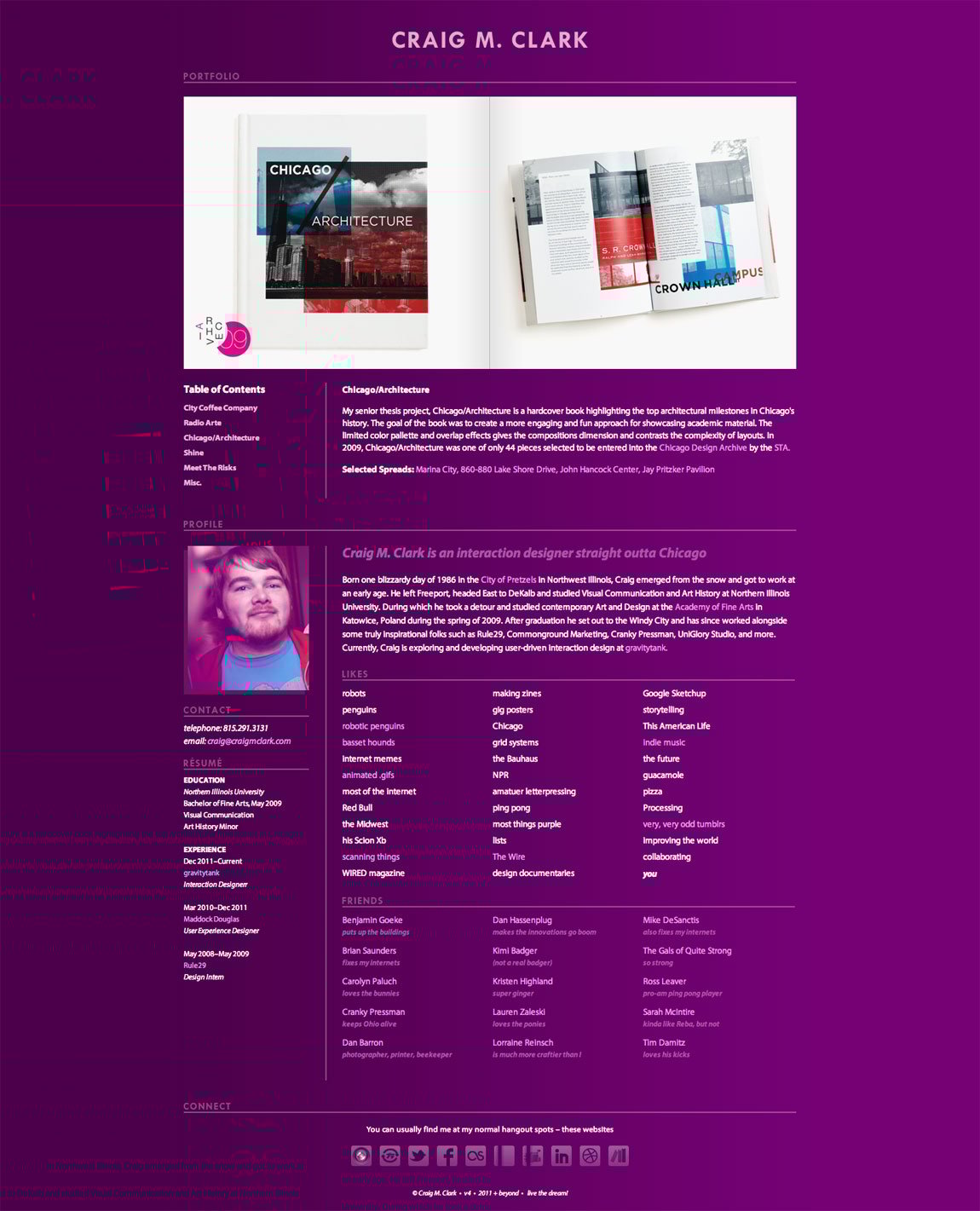 Craig M. Clark Website Screenshot