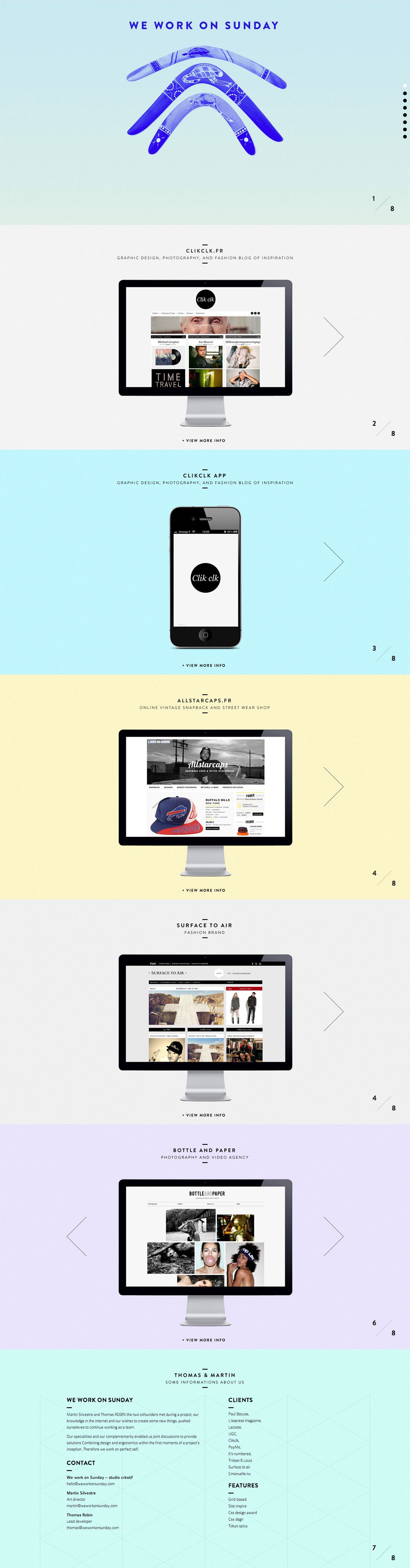 We work on sunday Website Screenshot