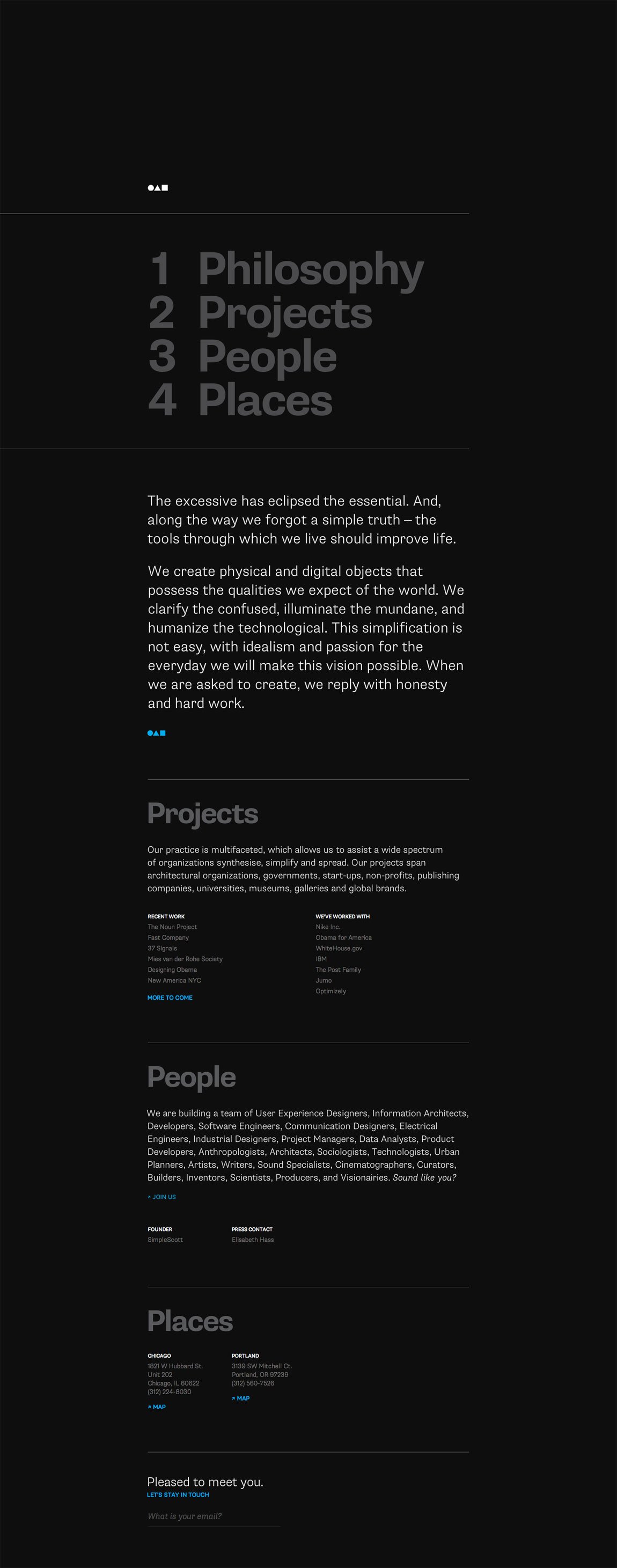 Simple.Honest.Work. Website Screenshot