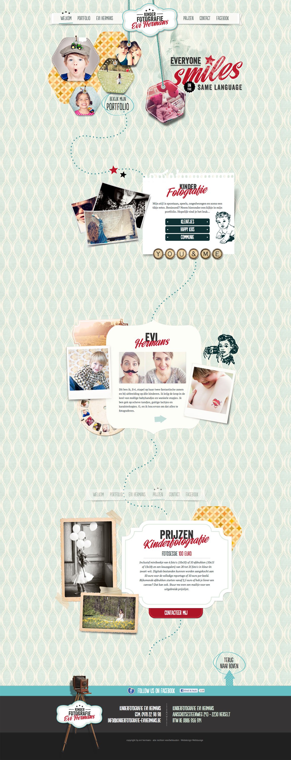 Kinderfotografie Evi Hermans Website Screenshot