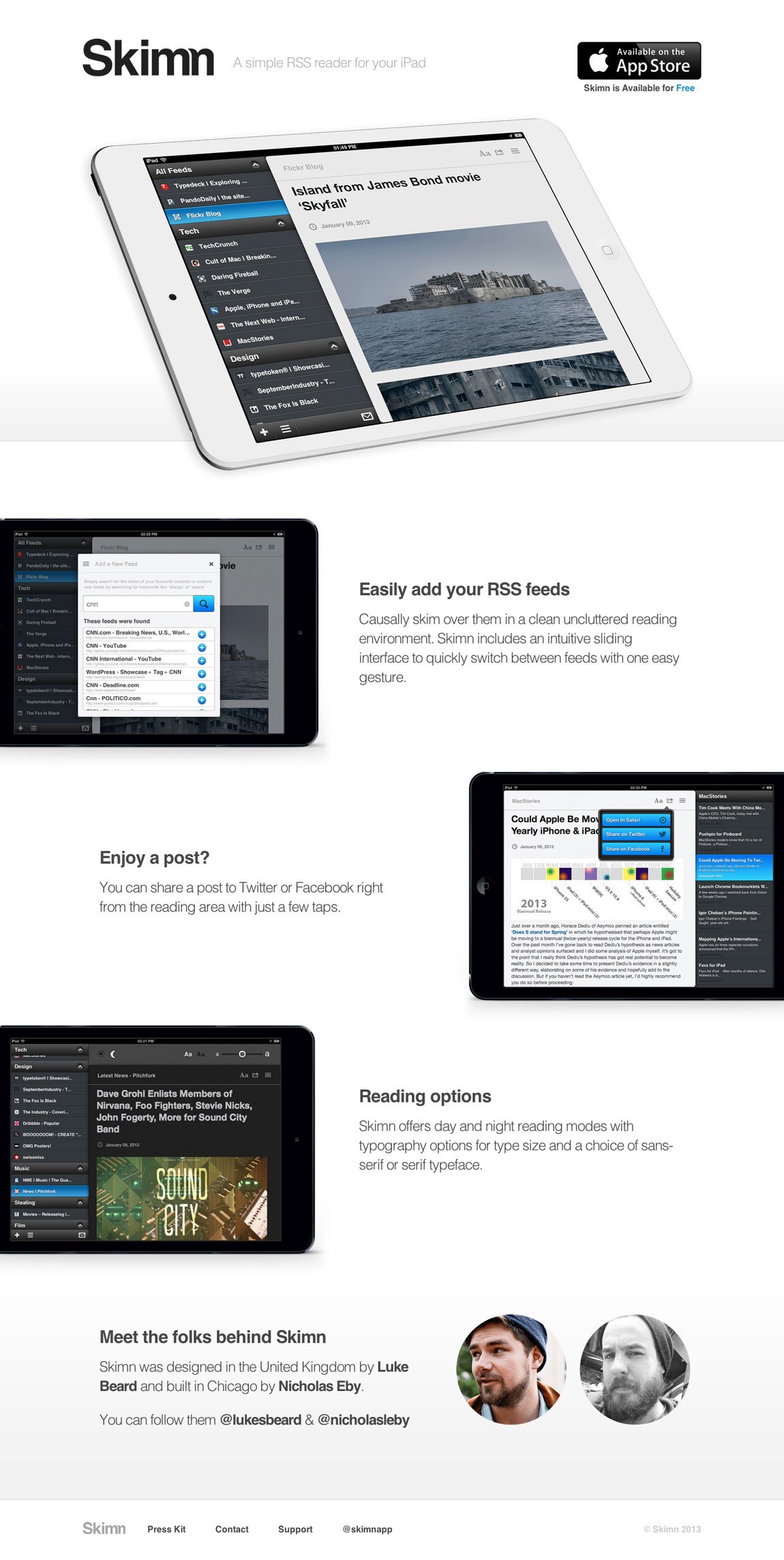 Skimn Website Screenshot
