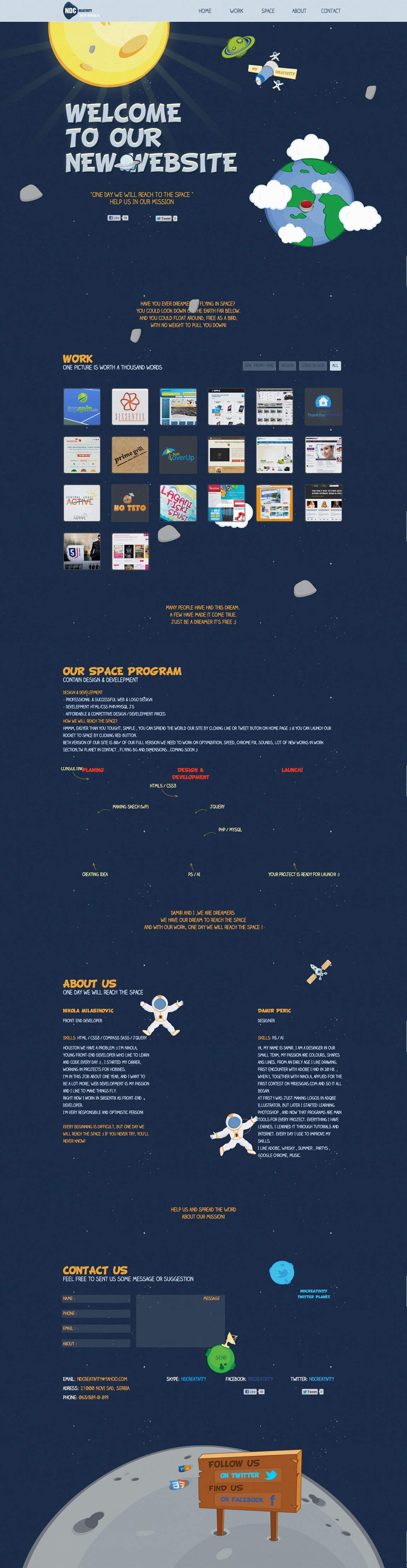 NDCreativity Website Screenshot