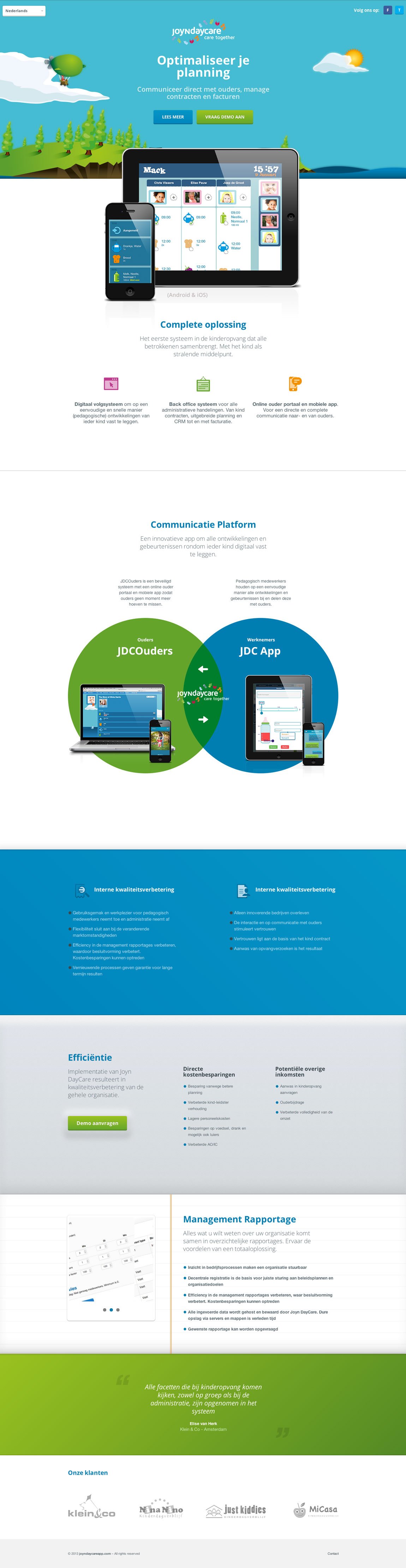 Joyn DayCare Website Screenshot