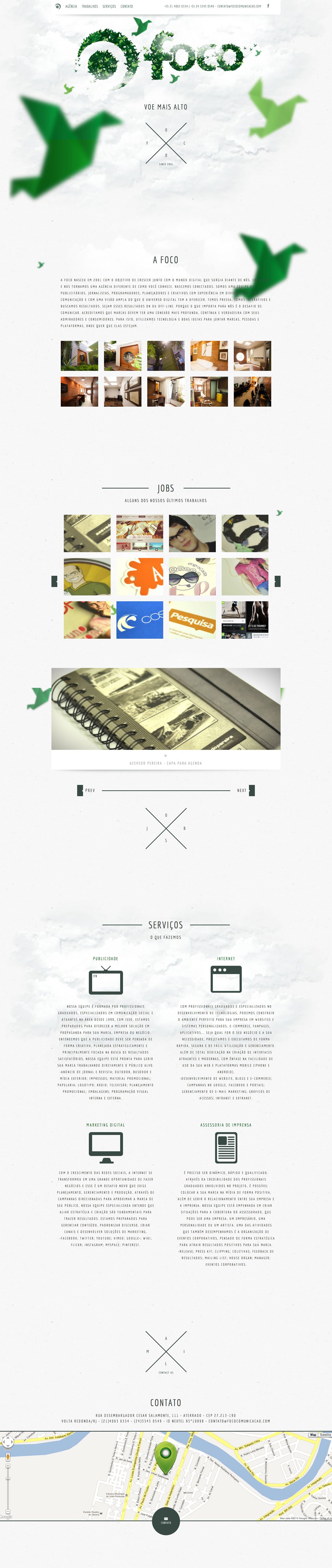 Foco Comunicação Website Screenshot