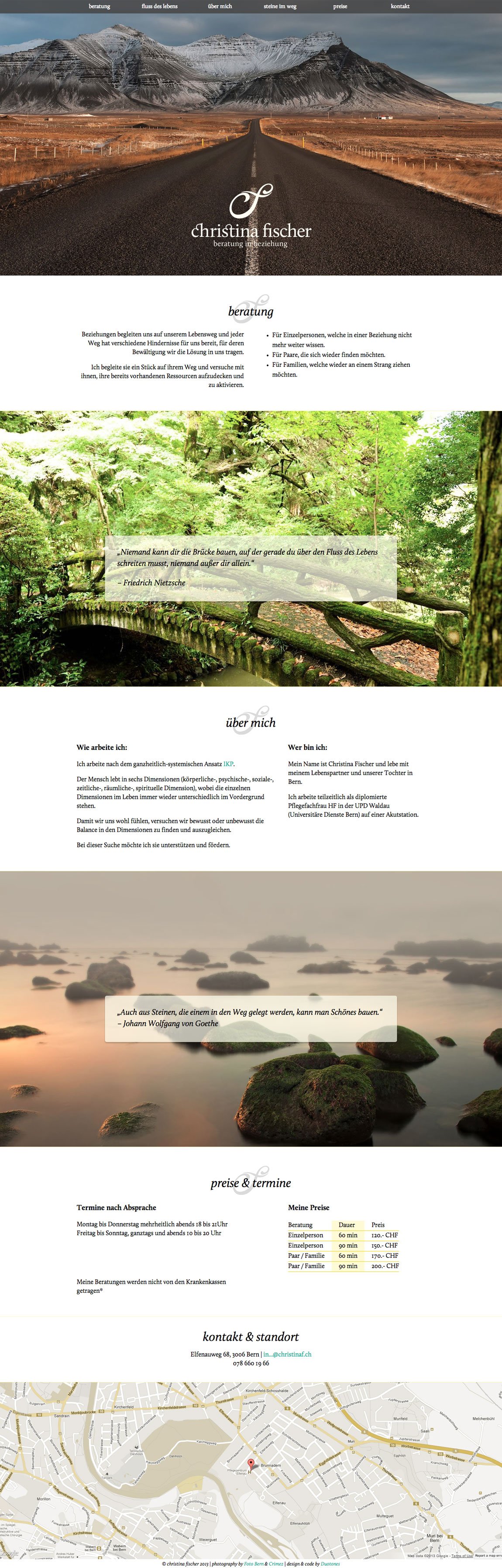 Christina Fischer Website Screenshot