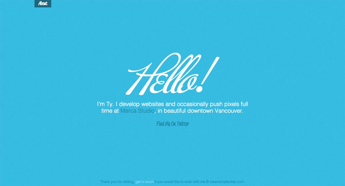 Clean, Simple, Clear. Website Screenshot