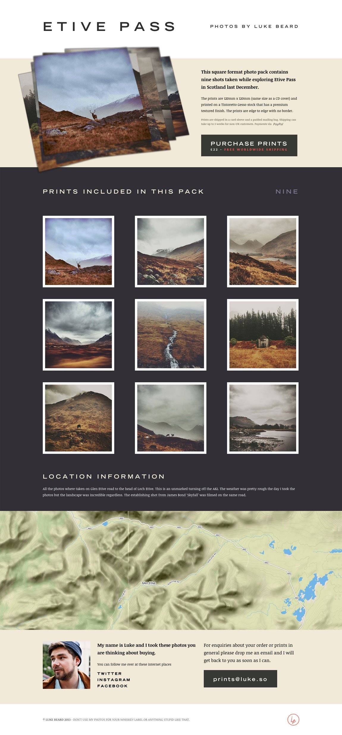 Etive Pass Website Screenshot