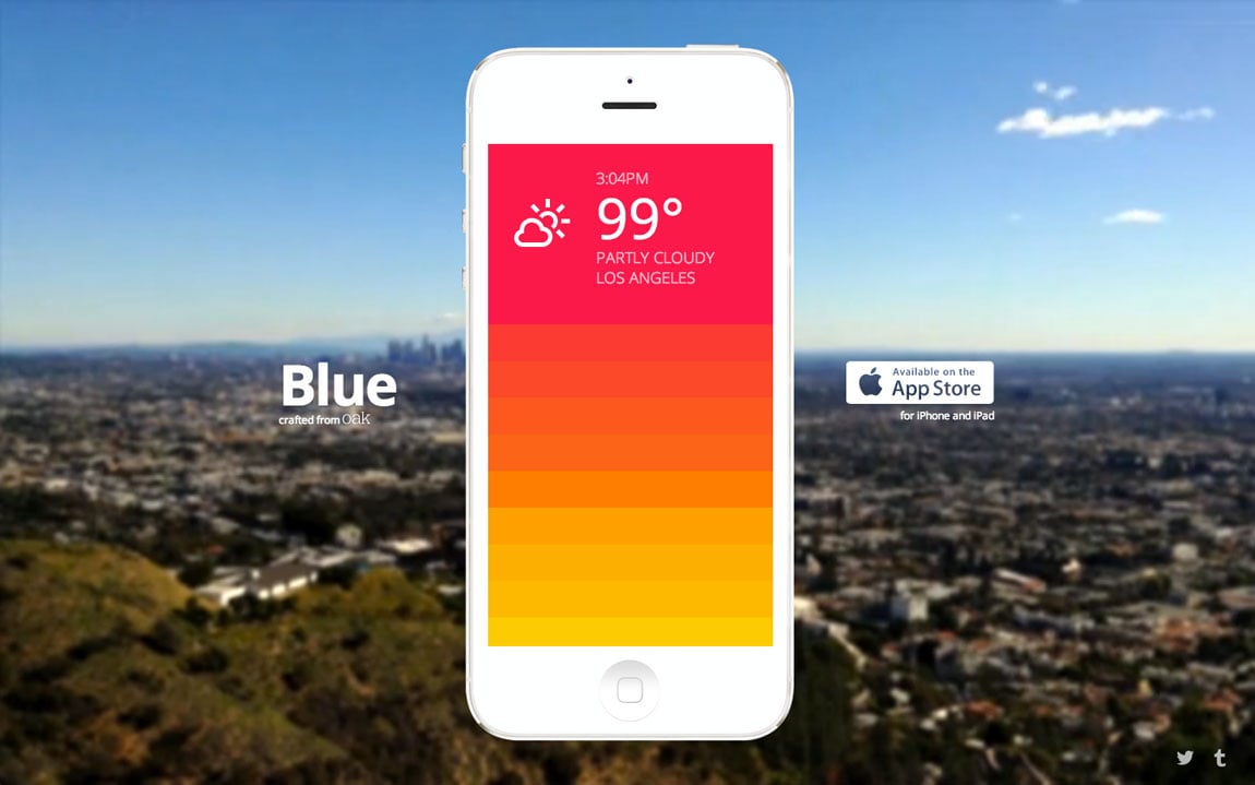Blue weather forecast Website Screenshot