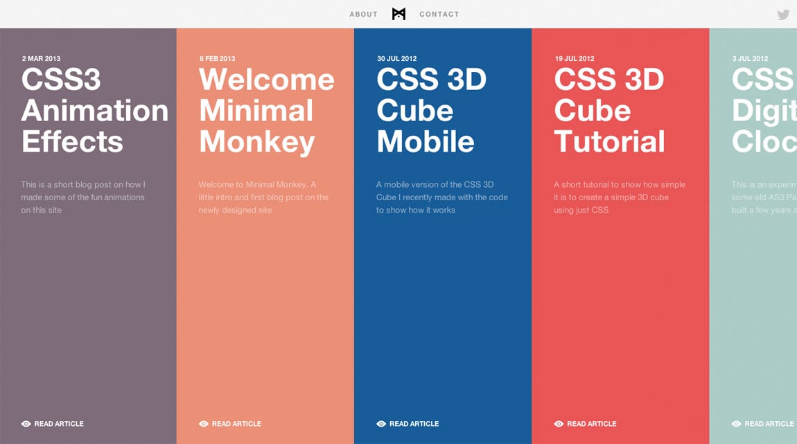 Minimal Monkey Website Screenshot